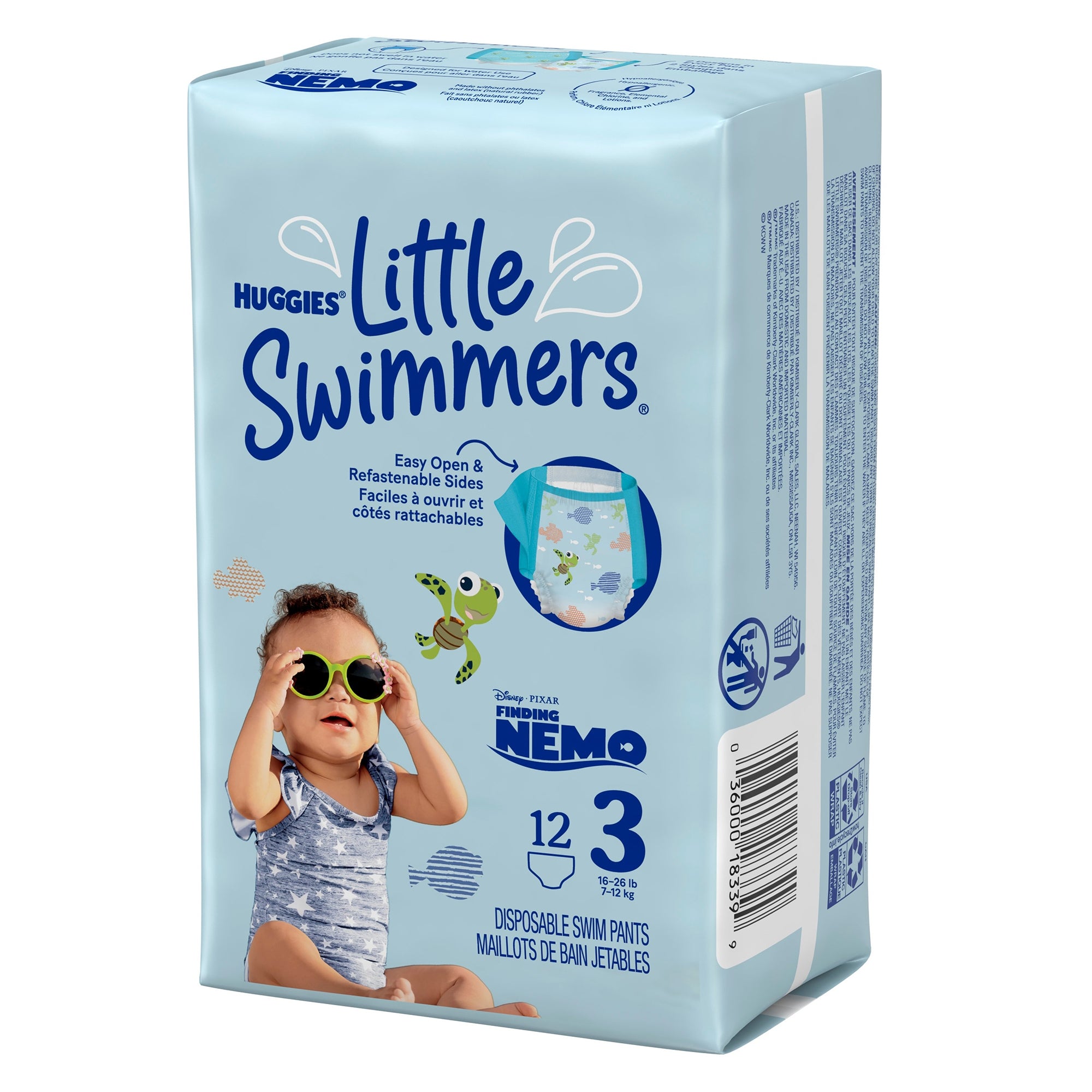 Huggies Little Swimmers Swim Diaper, Small-Unisex Baby Swim Diaper Huggies Little Swimmers Size 3 Disposable Heavy Absorbency