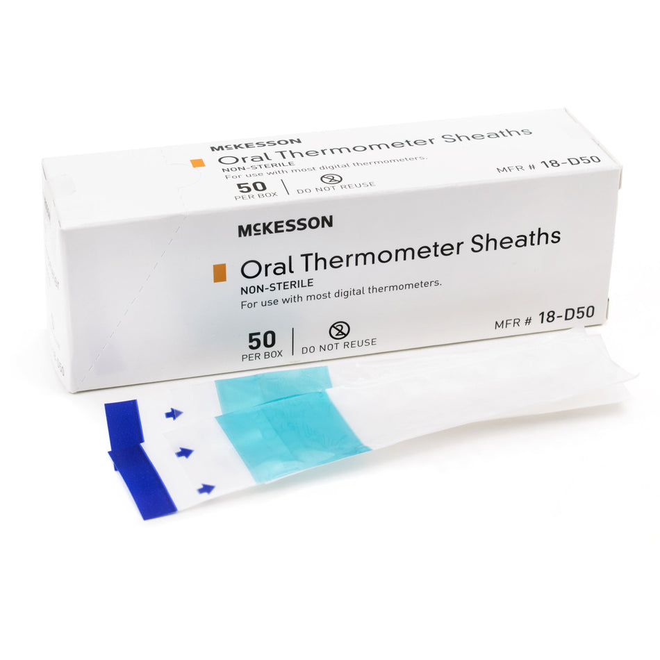 McKesson Digital Oral Thermometer Sheath-Oral Thermometer Probe Cover McKesson For use with Digital Thermometer 50 per Box