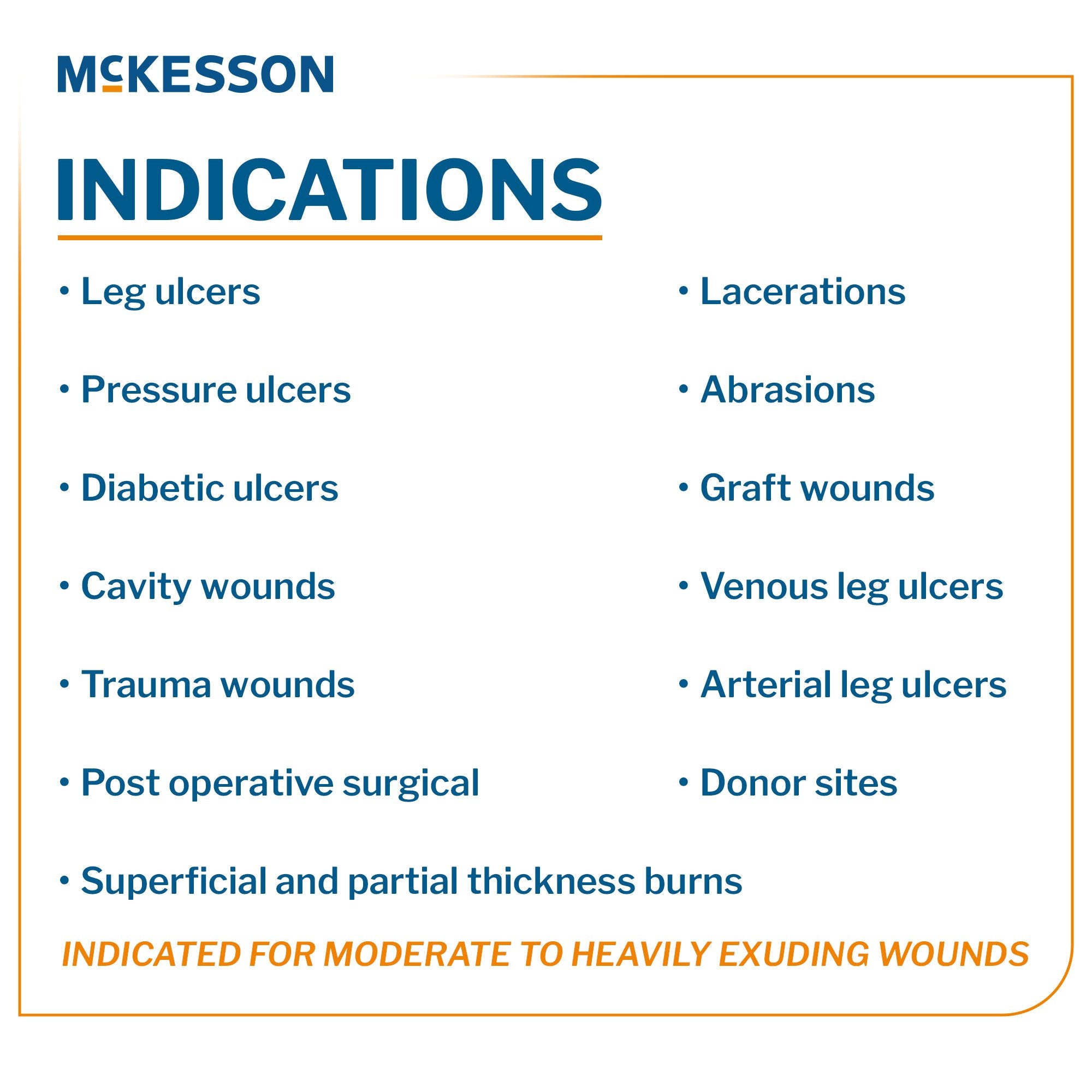 McKesson Alginate Dressing, 4 x 8 inch-Alginate Dressing McKesson 4 X 8 Inch Rectangle