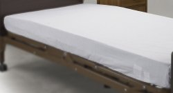 drive White Fitted Bed Sheet, 36 x 80 x 6 Inch-Bed Sheet Fitted 36 X 80 X 6 Inch White Cotton / Polyester Reusable