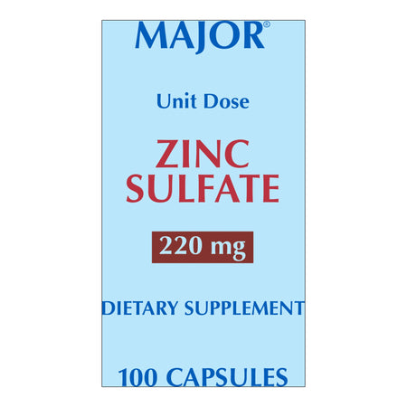 Major® 220-mg Zinc Sulfate Capsules - Pharmaceuticals>Over the Counter>Nonprescription Vitamins and Minerals - Major Pharm...