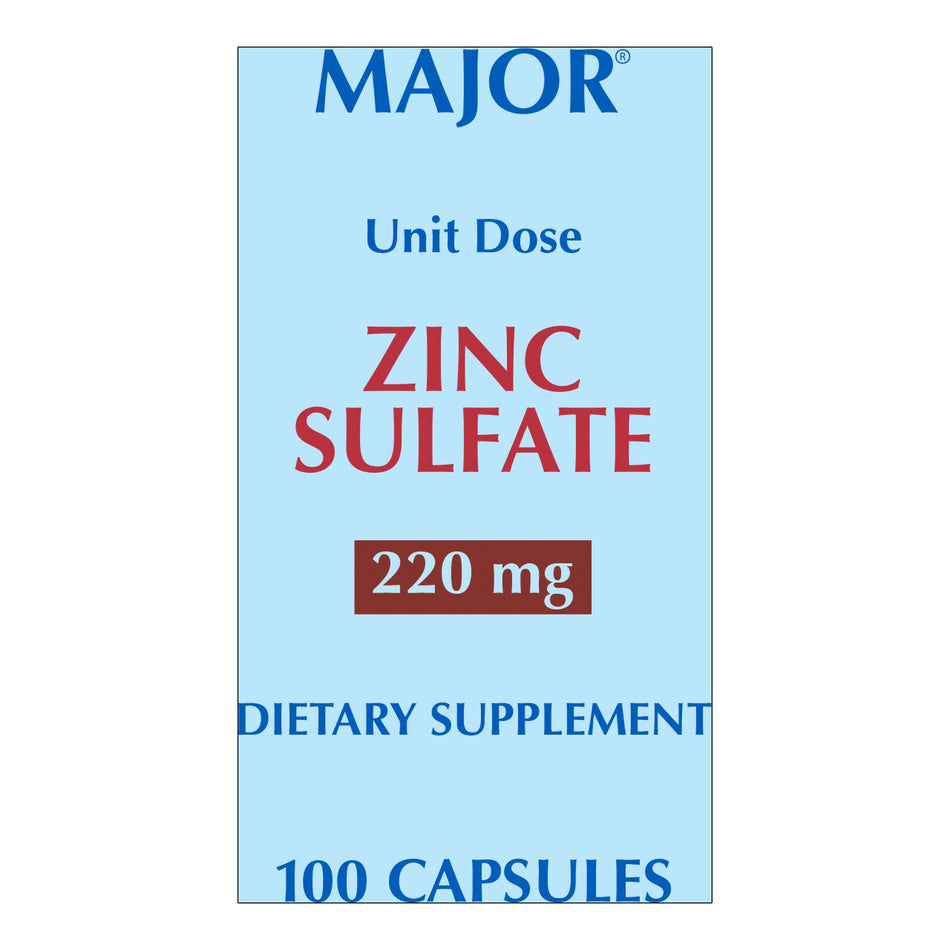 Major® 220-mg Zinc Sulfate Capsules - Pharmaceuticals>Over the Counter>Nonprescription Vitamins and Minerals - Major Pharm...