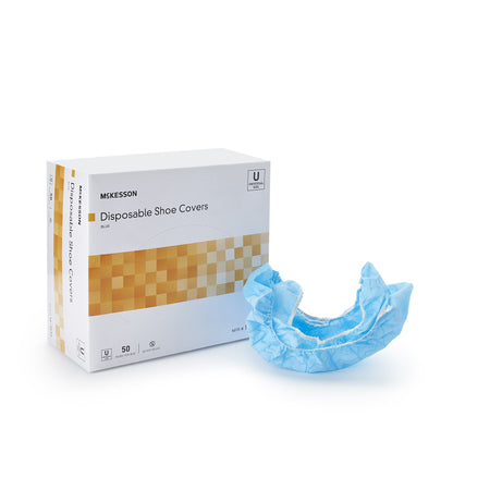 McKesson Shoe Cover, One Size Fits Most Shoe, High, Non-Skid Sole, Blue, Non-Sterile-Shoe Cover McKesson One Size Fits Most Shoe High Nonskid Sole Blue NonSterile