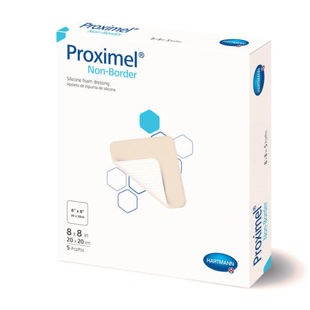 Foam Dressing Proximel® Non-Border 8 X 8 Inch Without Border Waterproof Backing Silicone Face Square Sterile