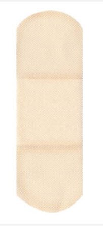 American White Cross Adhesive Strip, 1 x 3 Inch-Adhesive Strip American White Cross 1 X 3 Inch Fabric Rectangle Tan Sterile