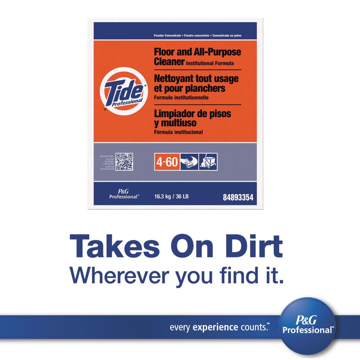 Floor Cleaner Tide® Professional™ 36 lb. Box Powder Unscented