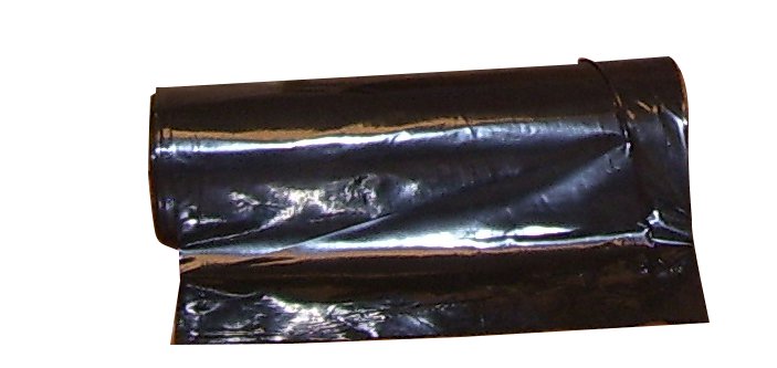 Colonial Bag Heavy Duty Trash Bag, Black, 45 gal.-Trash Bag Colonial Bag 45 gal. Black HDPE 13 Mic. 40 X 48 Inch X-Seal Bottom Coreless Roll