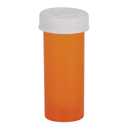 Ezy Dose Push & Turn Prescription Vial, 16 Dram Capacity-Prescription Vial 16 DRAM Amber
