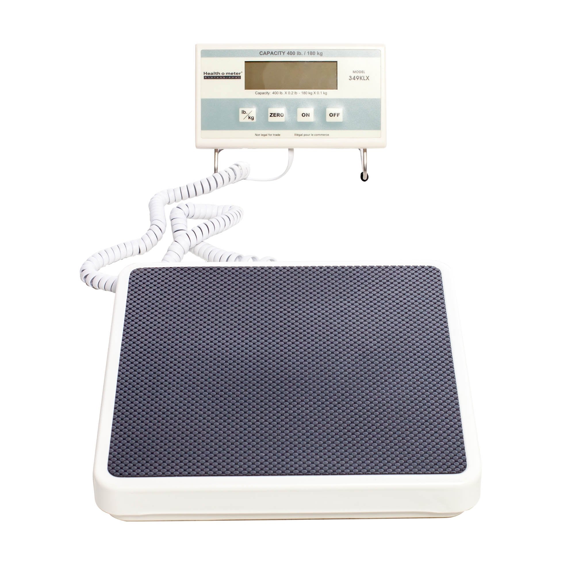 Health O Meter LCD Stand-On Scale-Floor Scale Health O Meter LCD Display 400 lbs. / 181 kg Capacity White AC Adapter / Battery Operated