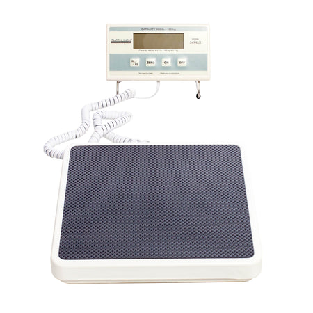 Health O Meter LCD Stand-On Scale-Floor Scale Health O Meter LCD Display 400 lbs. / 181 kg Capacity White AC Adapter / Battery Operated