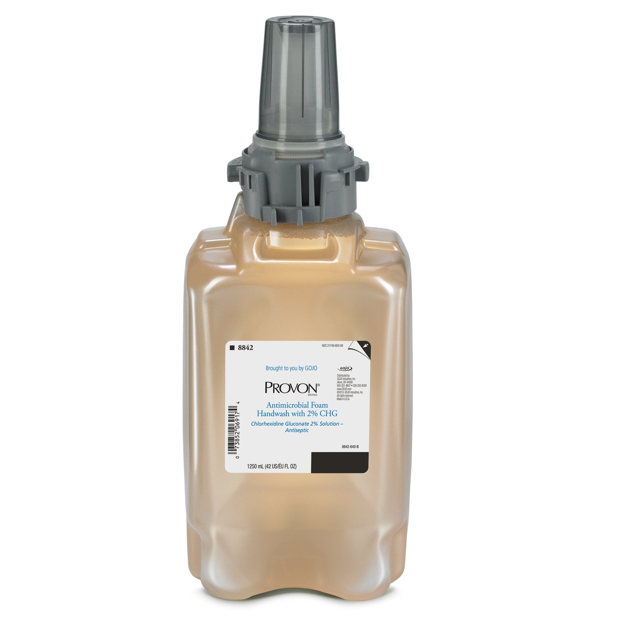 GOJO Mild Antimicrobial Foam Handwash, 1250 mL Refill-"Antimicrobial Soap PROVON Foaming 1,250 mL Dispenser Refill Bottle Unscented"