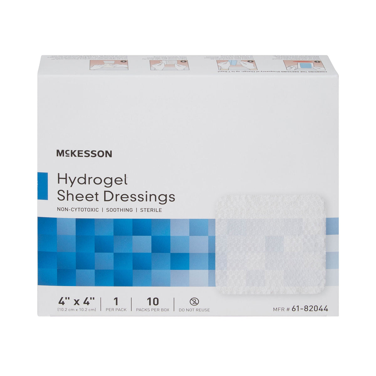 McKesson Hydrogel Dressing, 4 x 4 Inch - Wound Care>Advanced Wound Care>Hydrogel Dressings - McKesson Brand