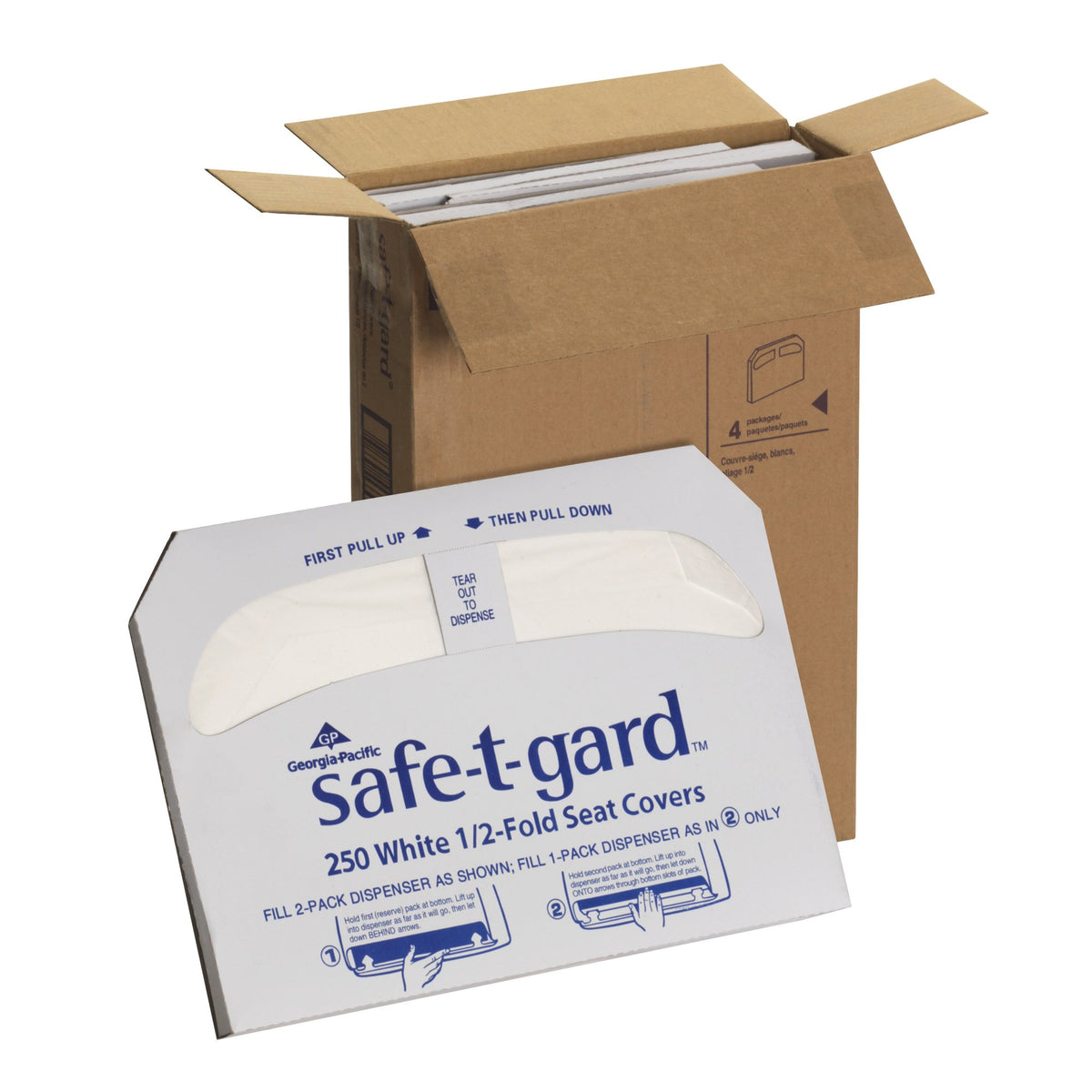 Safe-T-Gard Toilet Seat Cover-Toilet Seat Cover Safe-T-Gard Half Fold 16.8 X 14.3 Inch
