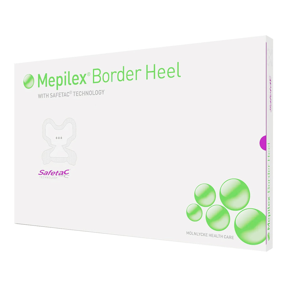 Mepilex� Border Heel Foam Dressing, 8-3/5 x 9 Inch-Foam Dressing Mepilex� Border Heel 8-3/5 X 9 Inch With Border Film Backing Silicone Adhesive Heel Sterile