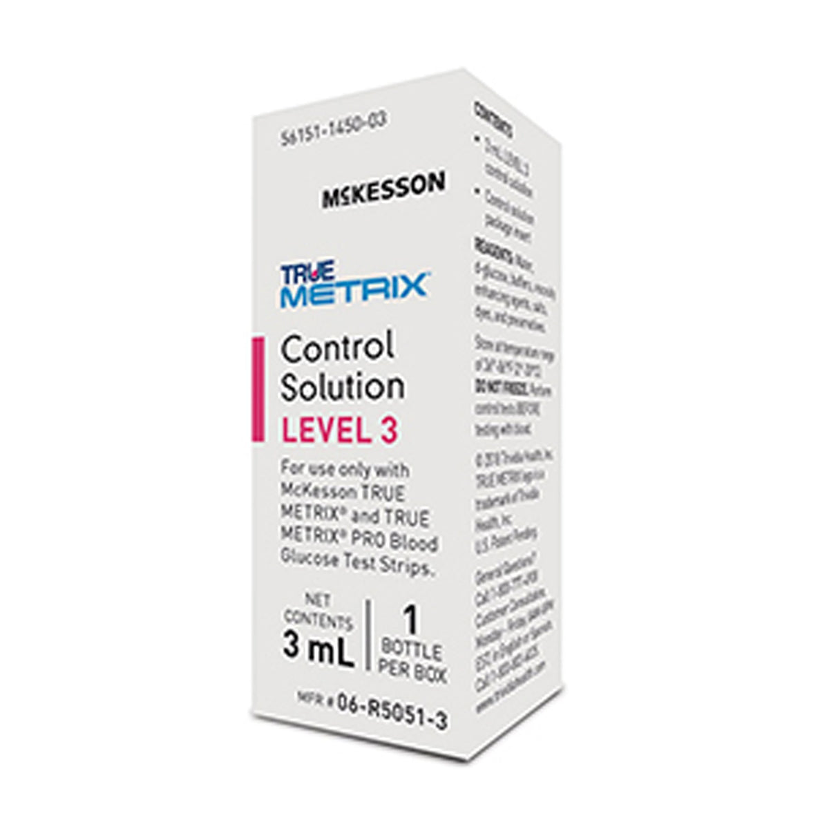 McKesson TRUE METRIX Glucose Control Solution, 3 mL-Blood Glucose Control Solution McKesson TRUE METRIX 3 mL Level 3