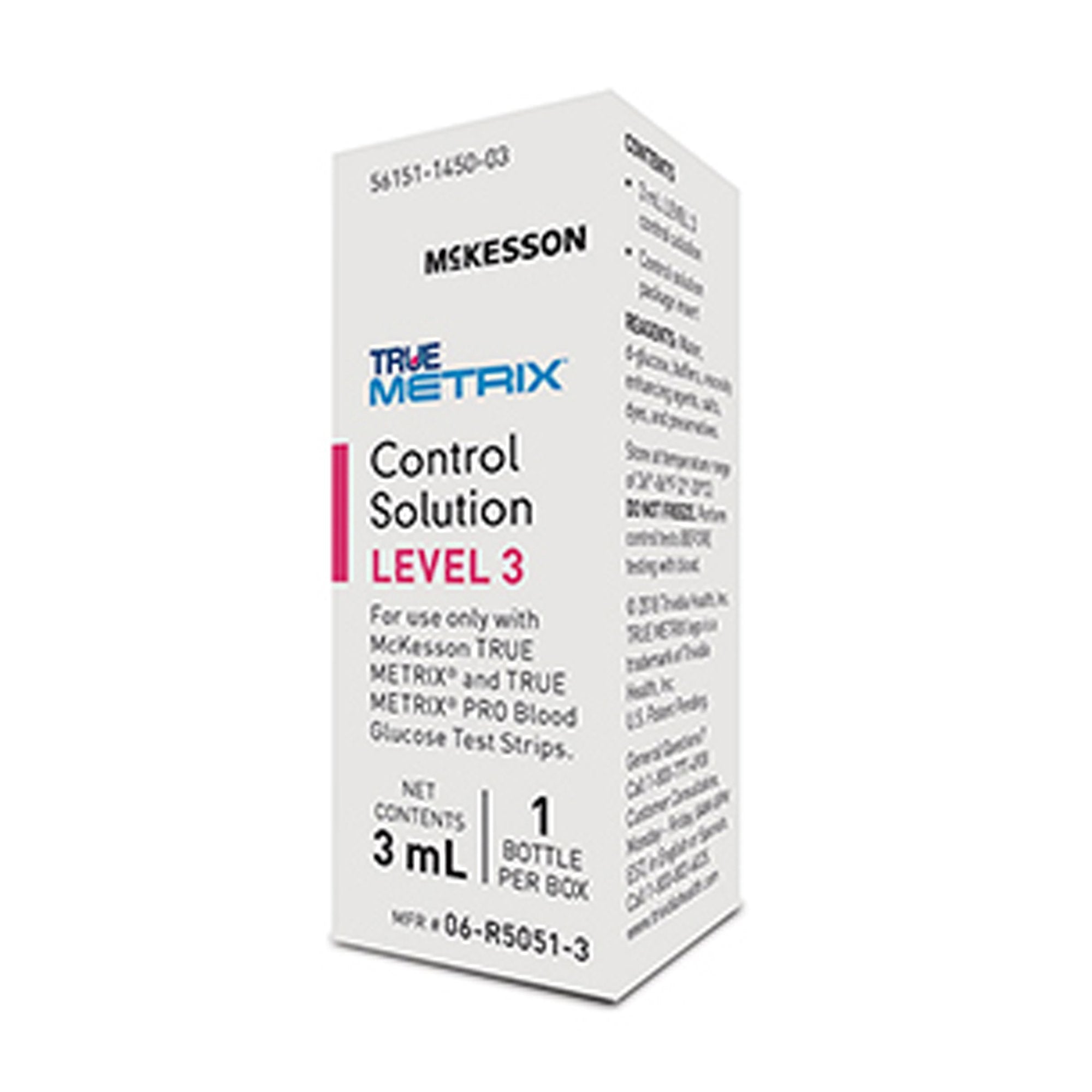 McKesson TRUE METRIX Glucose Control Solution, 3 mL-Blood Glucose Control Solution McKesson TRUE METRIX 3 mL Level 3