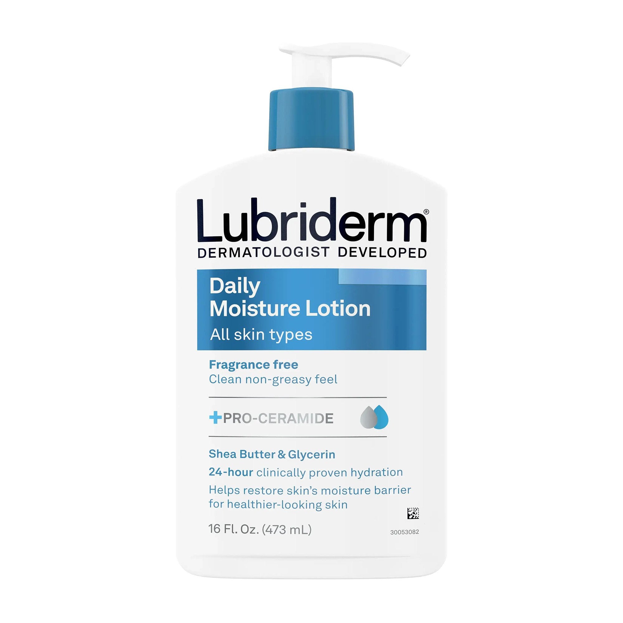 Lubriderm Daily Moisture Lotion-Hand and Body Moisturizer Lubriderm 16 oz. Pump Bottle Unscented Lotion CHG Compatible