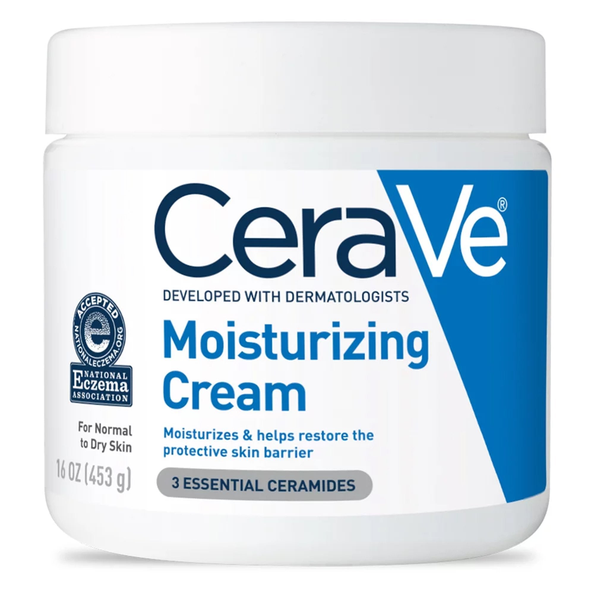 CeraVe Moisturizing Cream, 16 oz.-Hand and Body Moisturizer CeraVe 16 oz. Jar Unscented Cream