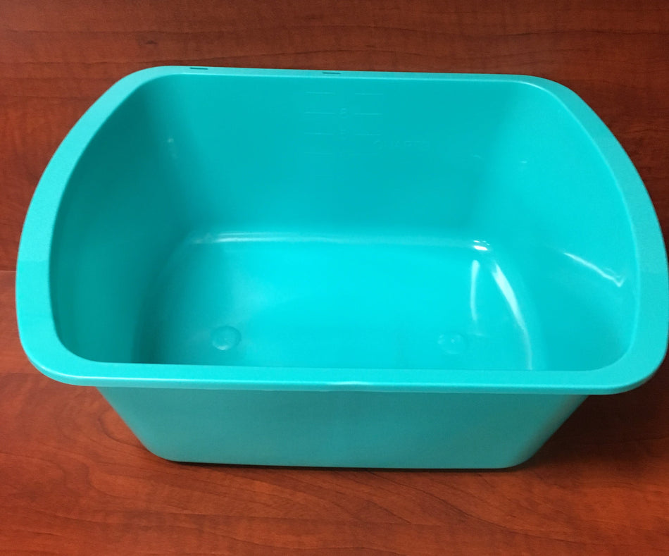 Wash Basin, Rectangular, 7 Quart, Turquoise-Wash Basin GMAX 7 Quart Rectangle NonSterile