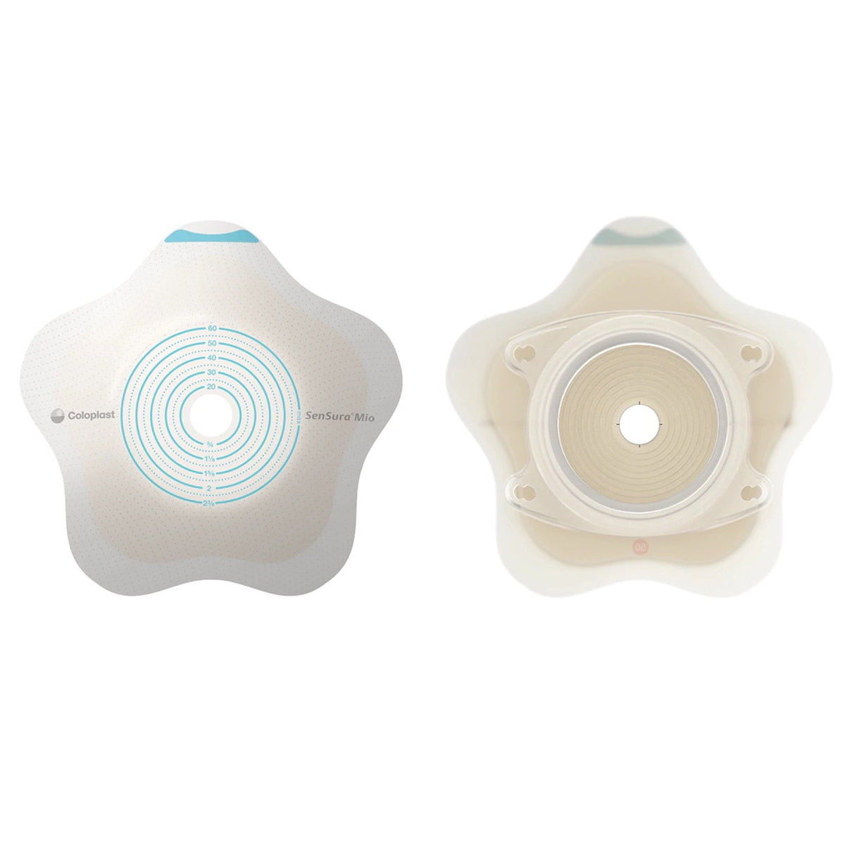 SenSura Mio Convex Flip Ostomy Barrier with 35 mm Stoma Opening-"Ostomy Barrier SenSura Mio Convex Flip Precut, Extended Wear Elastic Adhesive 50 mm Flange Red Code System 1-3/8 Inch Opening"