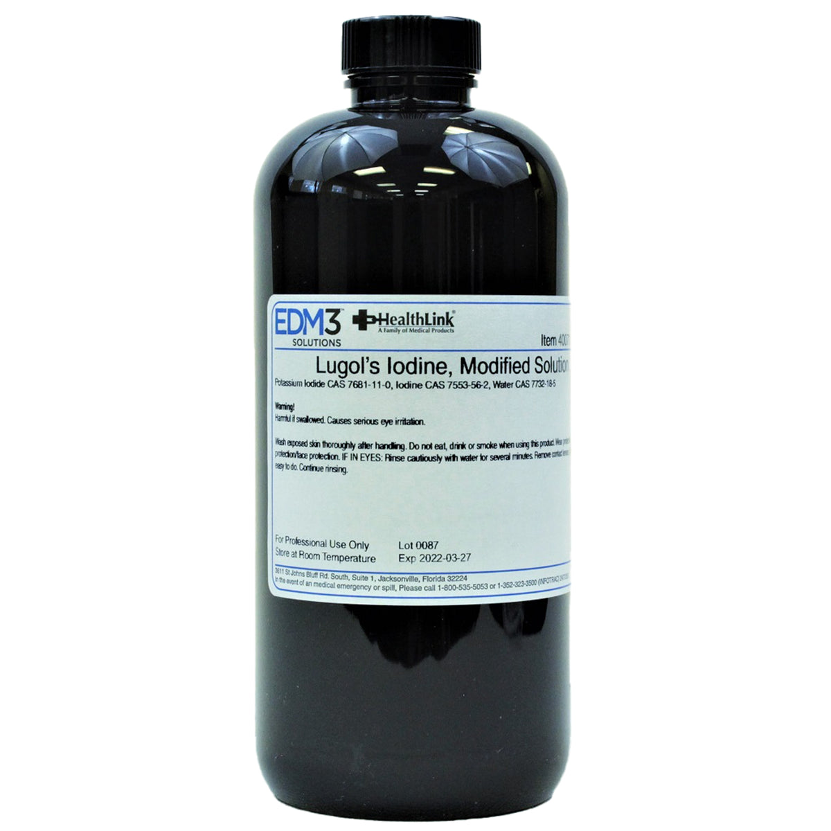 Healthlink Lugol's Iodine, Modified, 2.1%-"Modified Lugol's Iodine Stain, 2.1% 16 oz."