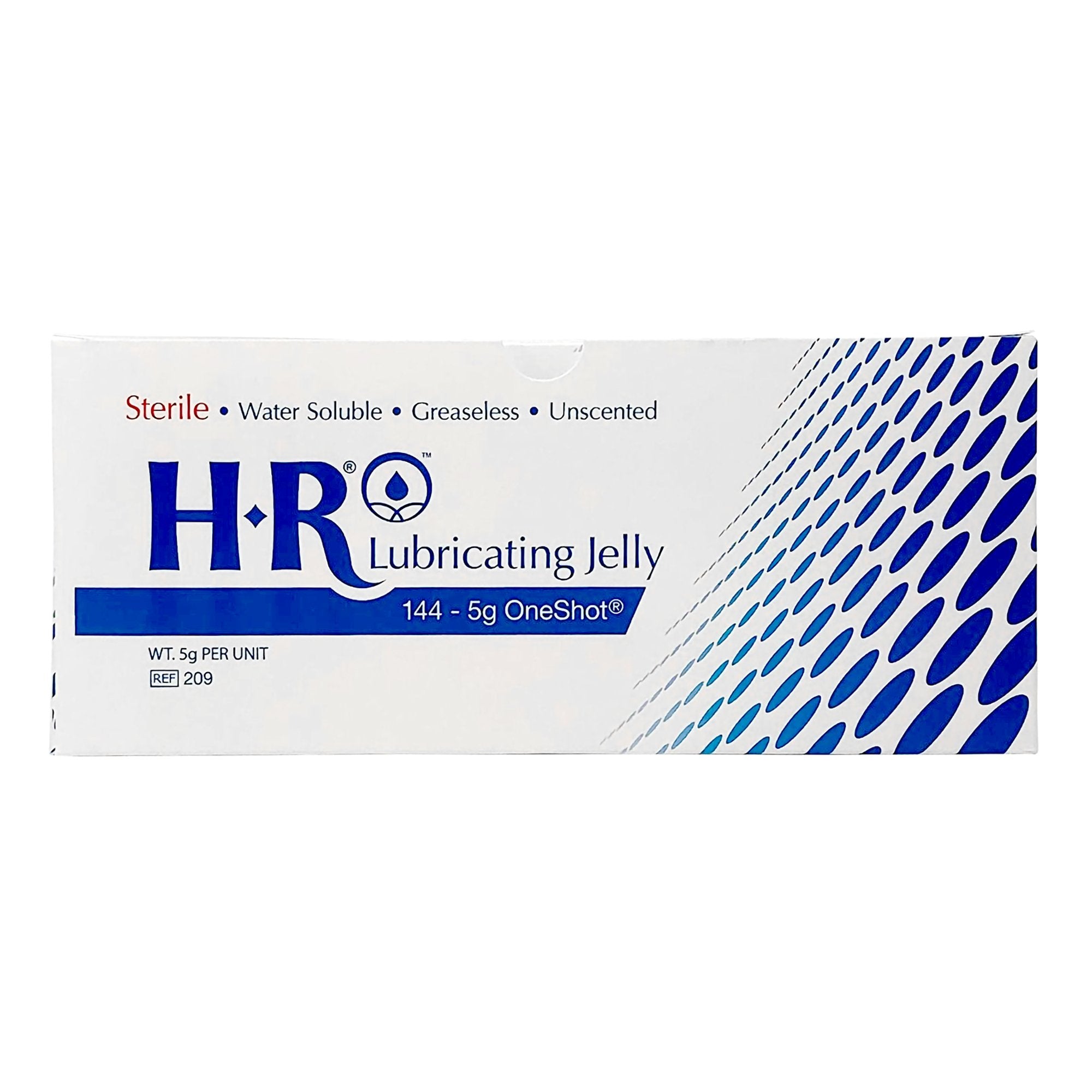 HR One Shot Lubricating Jelly-Lubricating Jelly HR One Shot 5 Gram Individual Packet Sterile