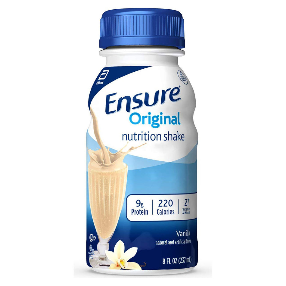 Ensure� Original Therapeutic Nutrition Shake, Vanilla, 8-ounce bottle-Oral Supplement Ensure� Original Therapeutic Nutrition Shake Vanilla Flavor Liquid 8 oz. Bottle