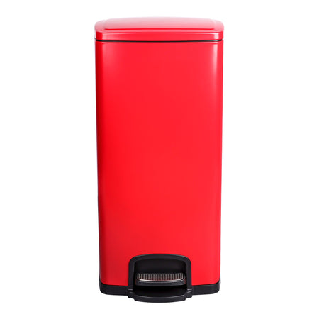 McKesson Red Square Step-On Trash Can, 8 gallon - Housekeeping>Waste Receptacles - McKesson Brand