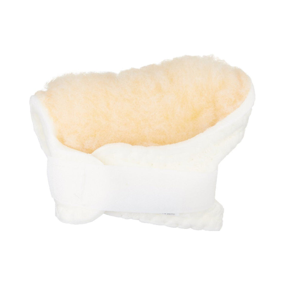 Rolyan Left Palm Protector, One Size Fits Most-Palm Protector Rolyan Foam / Sherpa Fabric Left Hand Cream / White One Size Fits Most