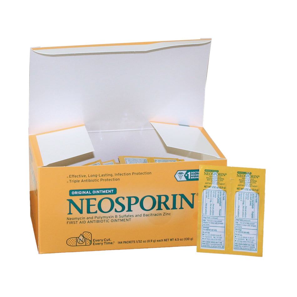Neosporin Bacitracin / Neomycin / Polymyxin B First Aid Antibiotic-First Aid Antibiotic Neosporin Ointment 0.9 Gram Individual Packet