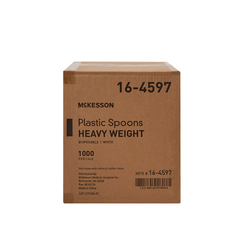 McKesson Polypropylene Spoon, White-Spoon McKesson Heavy Weight White Polypropylene