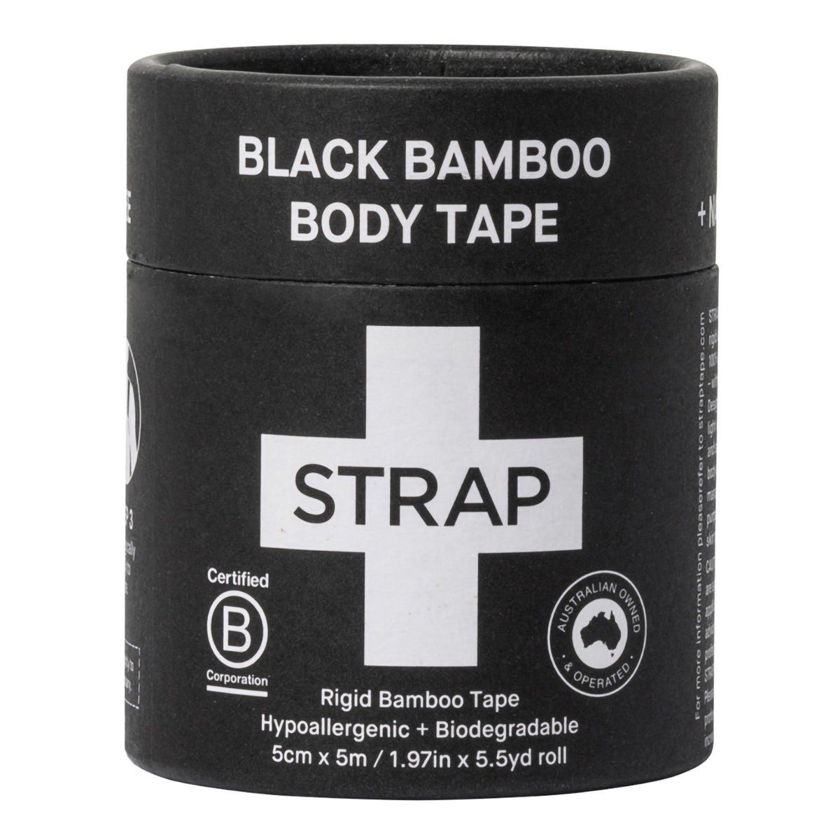 Strap Bamboo Fiber Athletic Tape, 1.97 Inch x 5-1/2 Yard, Black-Athletic Tape Strap Black 1.97 Inch X 5-1/2 Yard Bamboo Fiber NonSterile