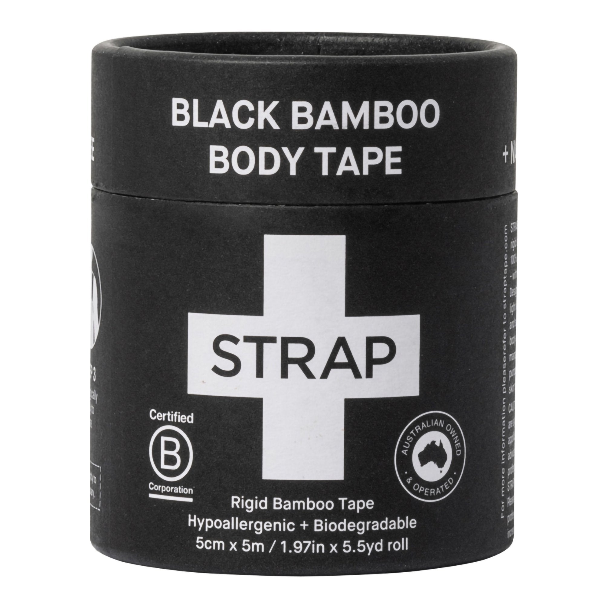 Strap Bamboo Fiber Athletic Tape, 1.97 Inch x 5-1/2 Yard, Black-Athletic Tape Strap Black 1.97 Inch X 5-1/2 Yard Bamboo Fiber NonSterile