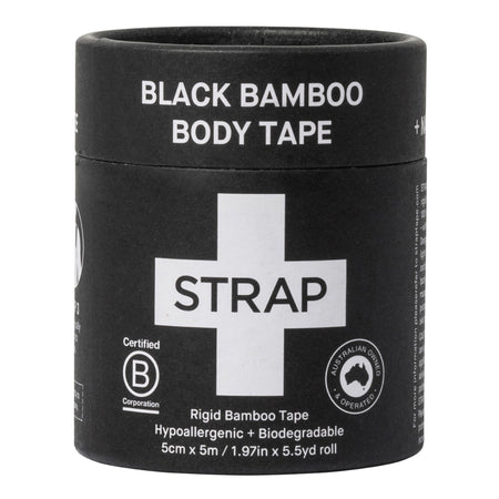 Strap Bamboo Fiber Athletic Tape, 1.97 Inch x 5-1/2 Yard, Black-Athletic Tape Strap Black 1.97 Inch X 5-1/2 Yard Bamboo Fiber NonSterile
