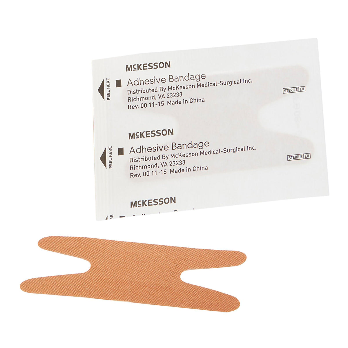 McKesson Knuckle Tan Adhesive Strip, 1-1/2 x 3 Inch - Wound Care>General Wound Care>Adhesive Bandages - McKesson Brand