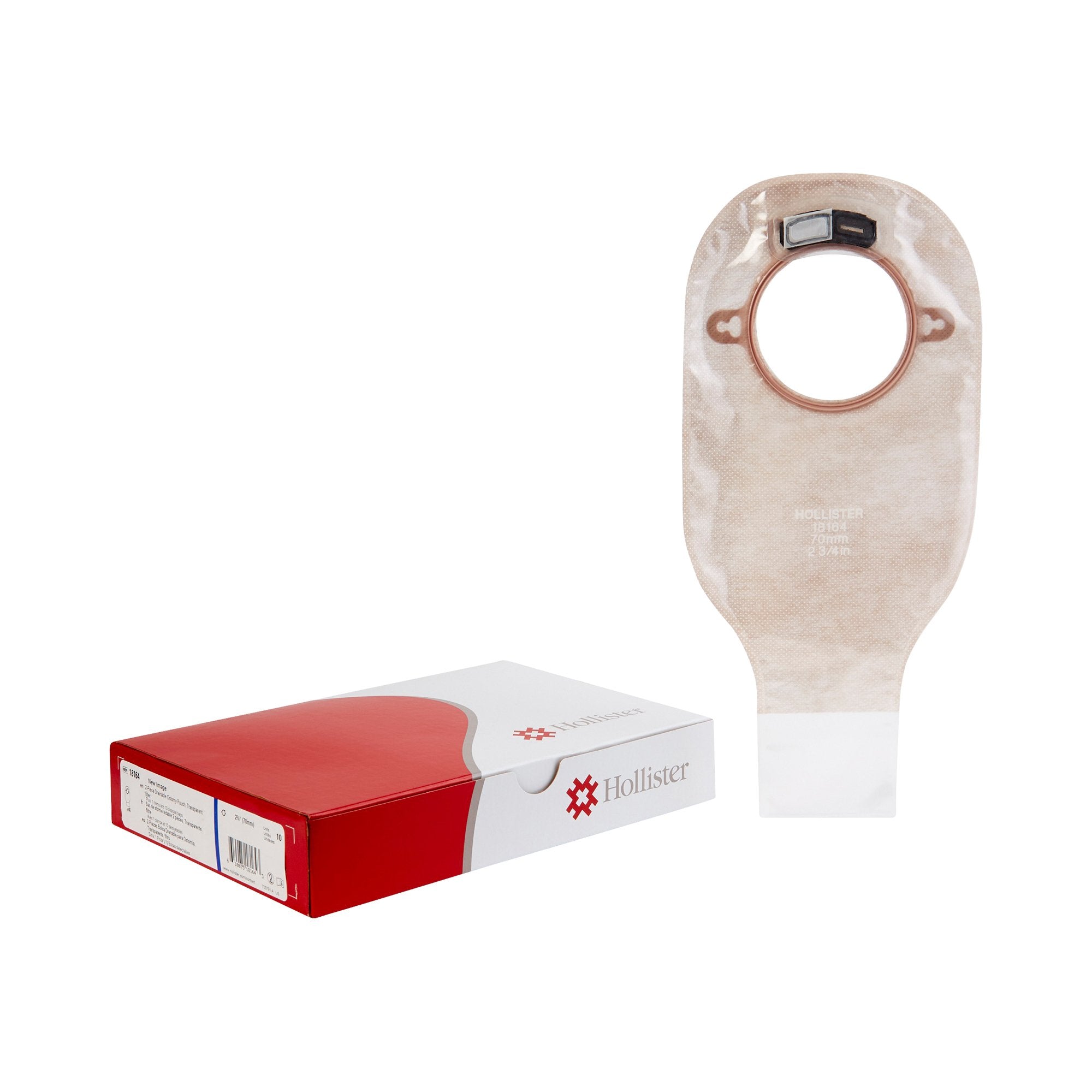 New Image Two-Piece Drainable Transparent Filtered Ostomy Pouch, 12-Inch Length, 2 Inch Flange-Ostomy Pouch New Image Two-Piece System 12 Inch Length Drainable