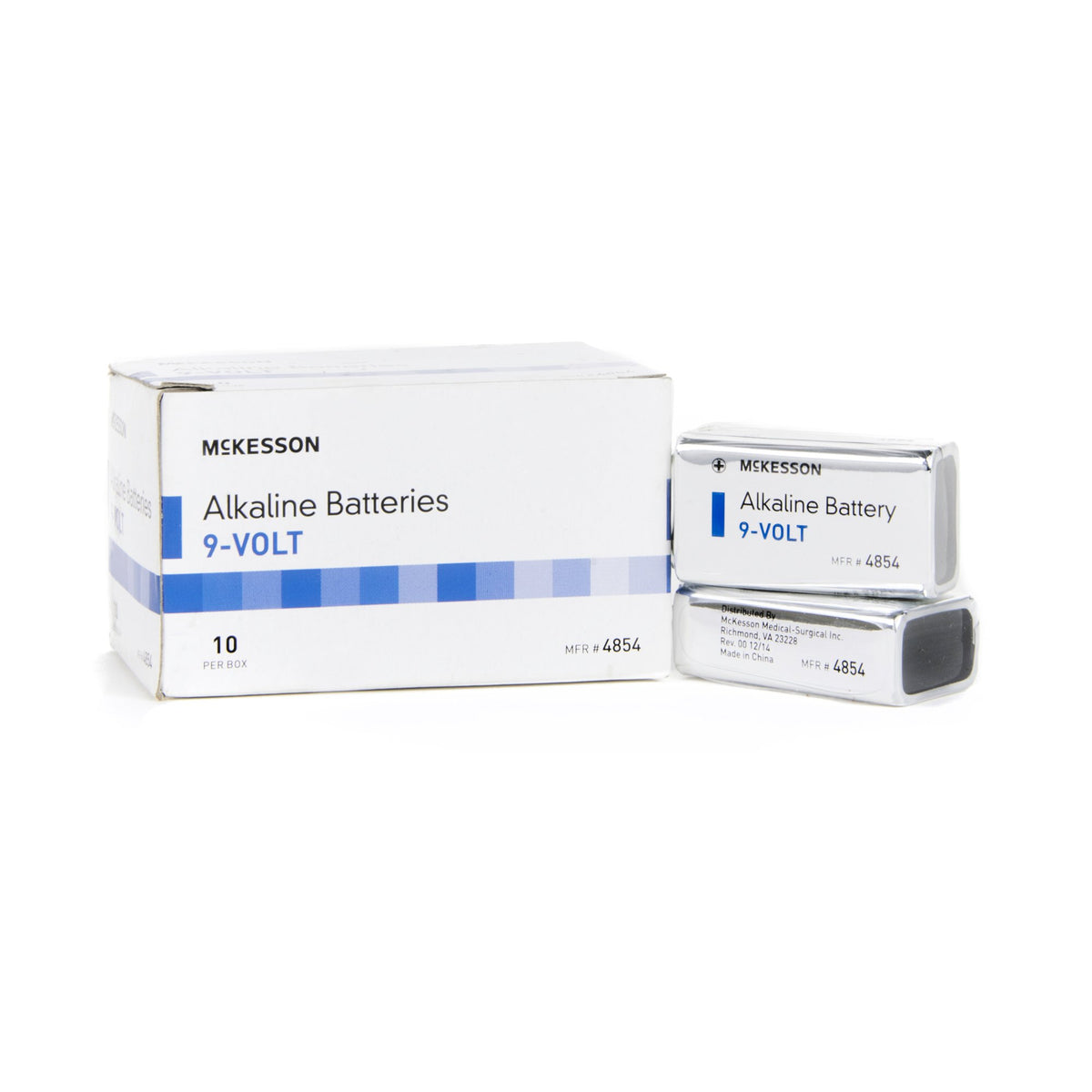 McKesson Alkaline Battery, 9V Cell-Alkaline Battery McKesson 9V Cell 9V Disposable 10 Pack