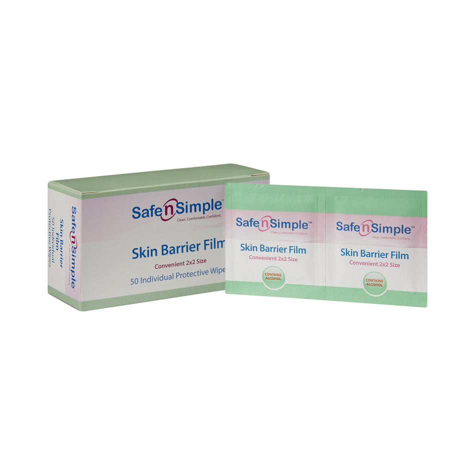 Safe N Simple Skin Barrier Wipe, 50 Packets per Box - Personal Hygiene>Skin Care>Prep Pads and Swabsticks - Safe N Simple