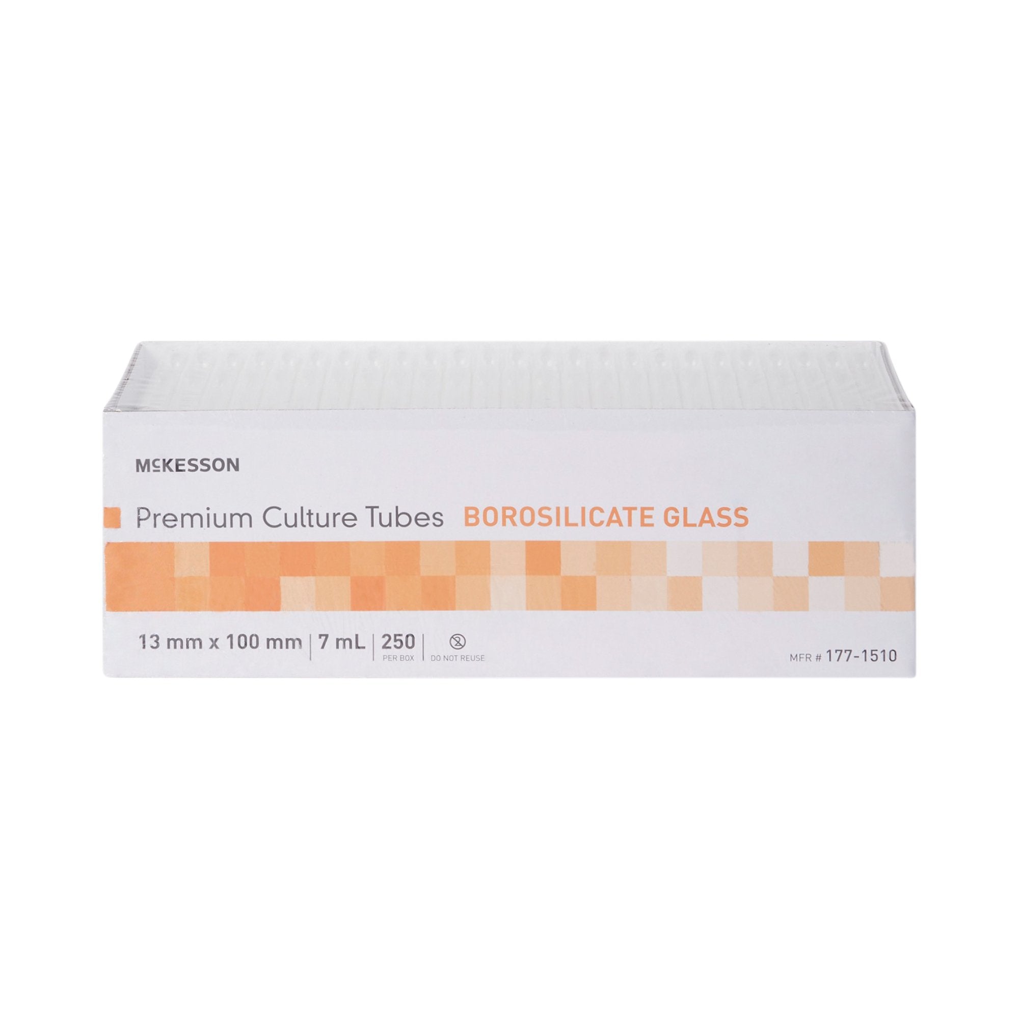 McKesson Test Tube, 7 mL, 13 x 100 mm-McKesson Test Tube Plain 7 mL Without Closure Glass Tube