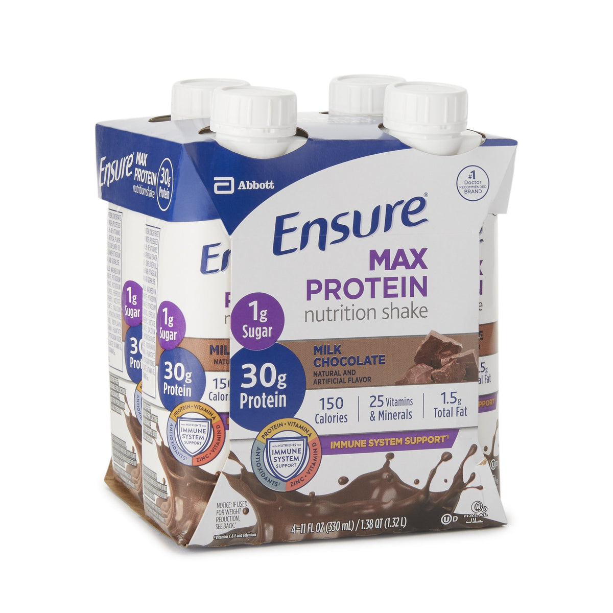 Ensure® Max Protein Nutrition Shake, Chocolate, 11-ounce carton - Nutritionals and Feeding Supplies>Nutritionals>Oral Supp...