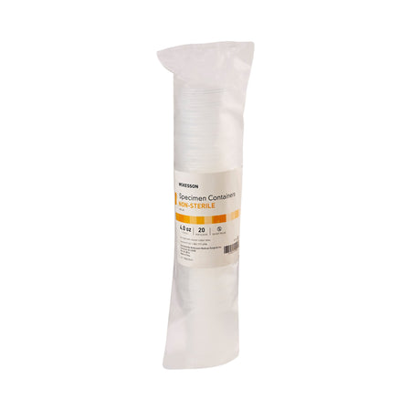 McKesson Specimen Container without Lid, 120 mL-Specimen Container McKesson 120 mL (4 oz.) Without Closure NonSterile