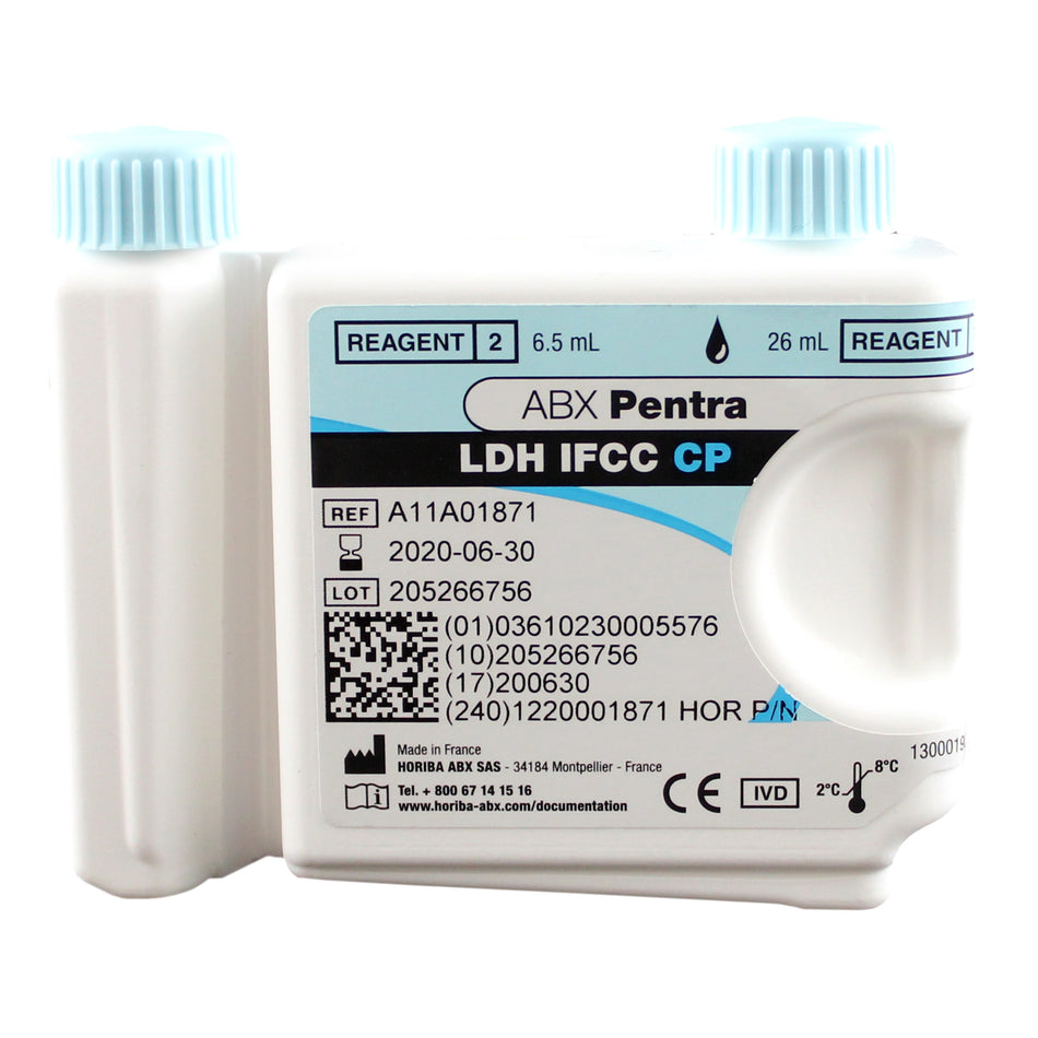 ABX Pentra General Chemistry Reagent, for use with ABX Pentra 400 Clinical Chemistry Analyzer, Lactate Dehydrogenase (LDH) test-General Chemistry Reagent ABX Pentra Lactate Dehydrogenase (LDH) For ABX Pentra 400 Clinical Chemistry Analyzer 125 Tests