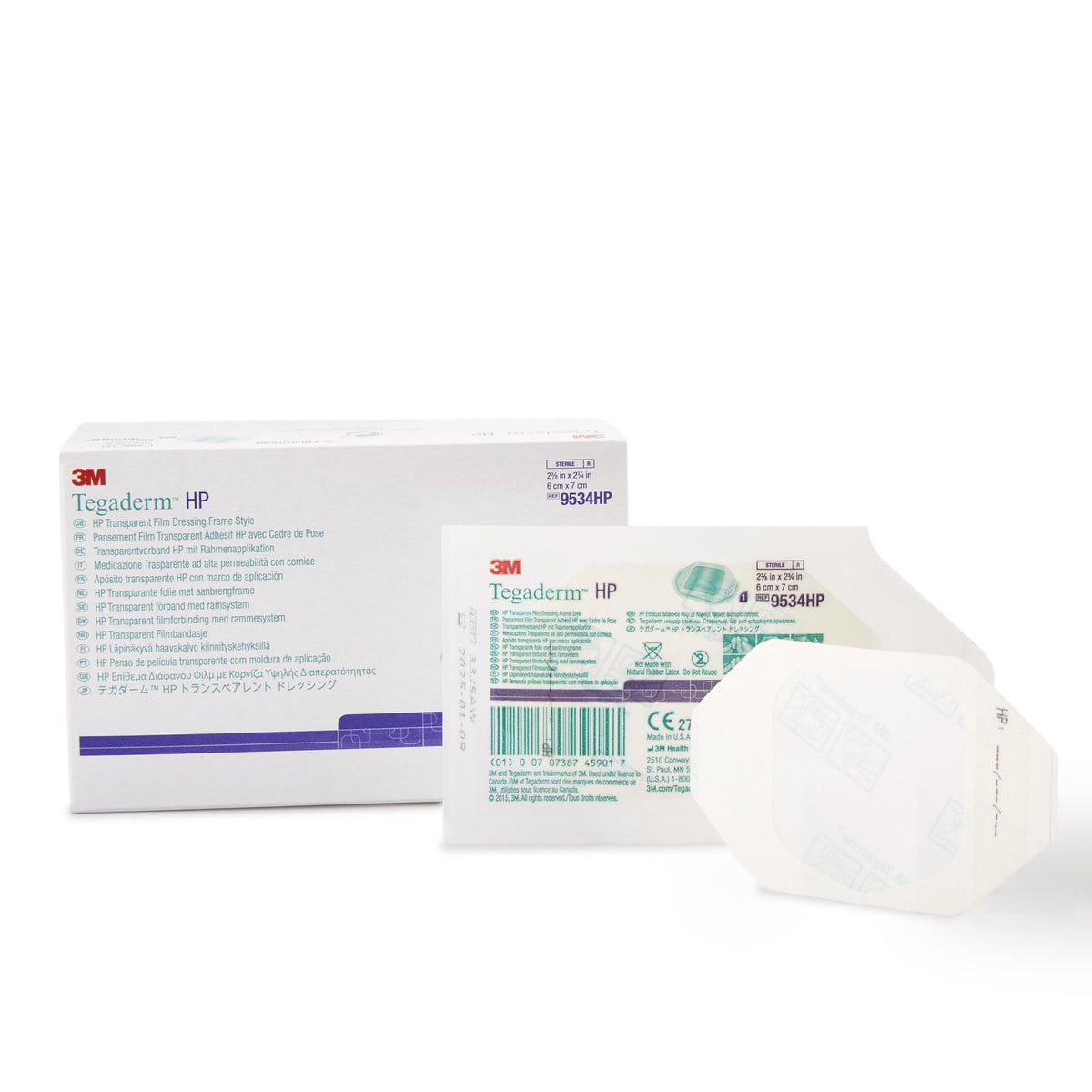 3M Tegaderm HP Transparent Film Dressing, 2-3/8 x 2-3/4 Inch-Transparent Film Dressing 3M Tegaderm HP 2-3/8 X 2-3/4 Inch Frame Style Delivery Rectangle Sterile