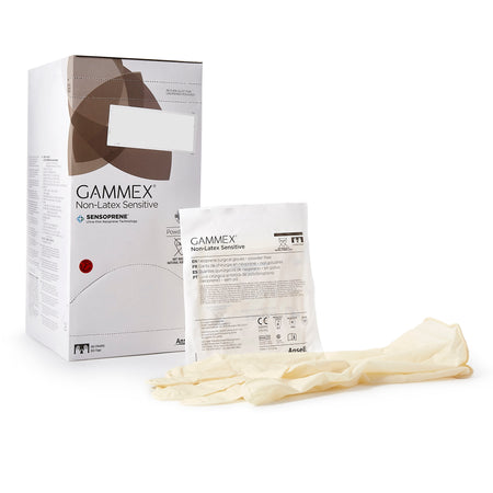 Gammex Non-Latex Sensitive Polychloroprene Surgical Glove, Size 7, Cream-Surgical Glove GAMMEX Non-Latex Sensitive Size 7 Sterile Polychloroprene Standard Cuff Length Micro-Textured Cream Chemo Tested