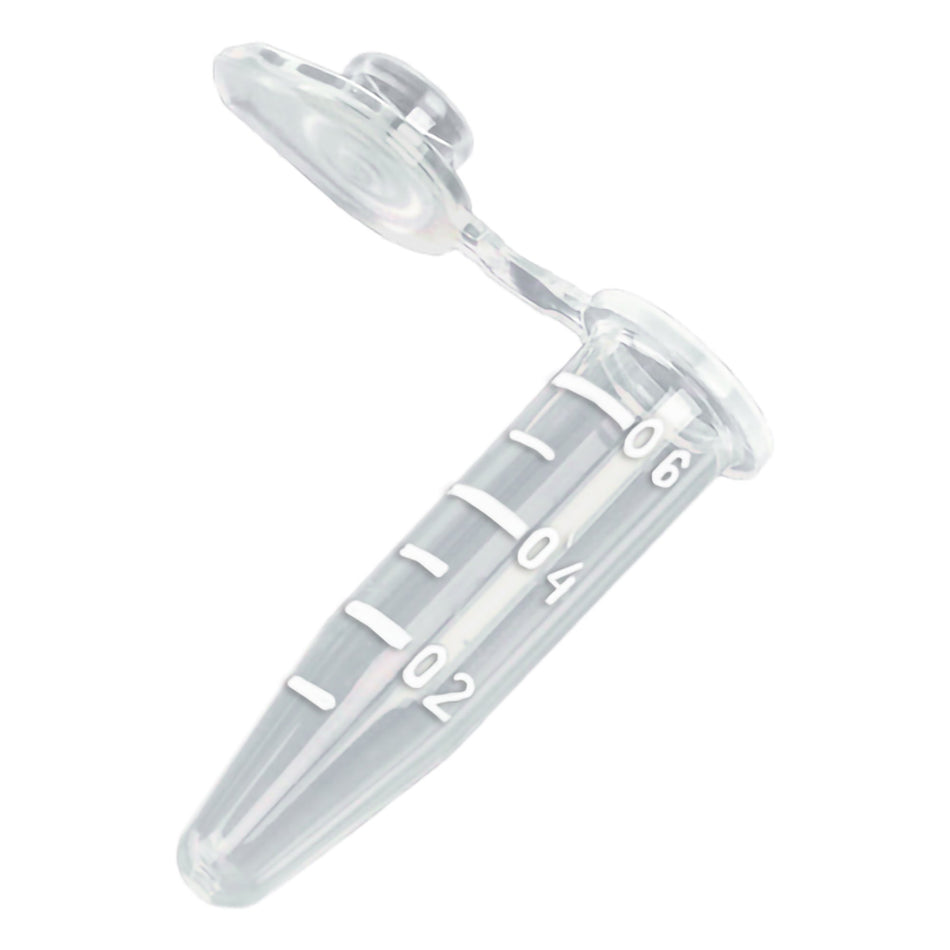 McKesson Conical Bottom Microcentrifuge Tube, 0.5 mL-McKesson Microcentrifuge Tube Plain 0.5 mL Snap Cap Polypropylene Tube