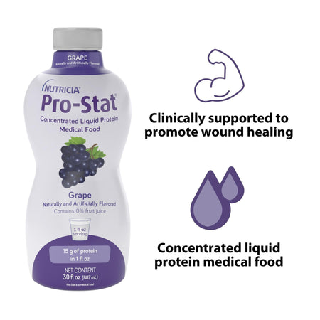Pro-Stat® Grape Complete Liquid Protein Medical Food, 30-ounce Bottle - Nutritionals and Feeding Supplies>Nutritionals>Ora...