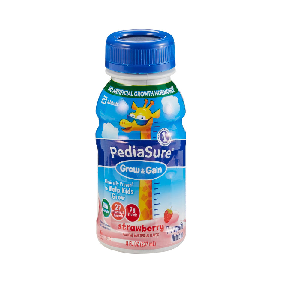 PediaSure� Grow & Gain Therapeutic Nutrition, Strawberry, 8-ounce bottle-Pediatric Oral Supplement PediaSure� Grow & Gain Shake Strawberry Flavor 8 oz. Bottle Liquid Calories