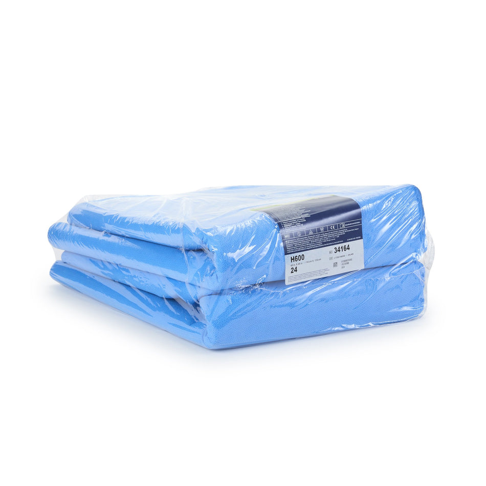 Quick Check H600 Sterilization Wrap, 45 x 45 Inch-QUICK CHECK* H600 Sterilization Wrap White / Blue 45 X 45 Inch Dual Layer SMS Polypropylene Steam / EO Gas / Hydrogen Peroxide