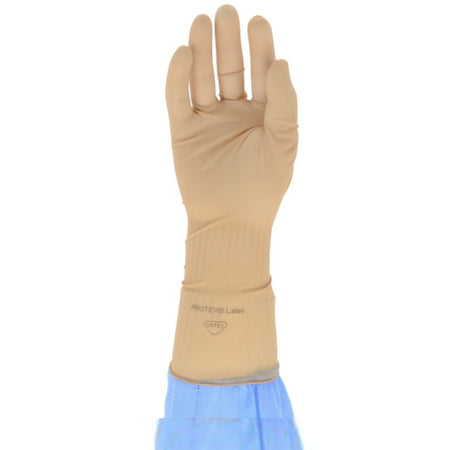 Protexis Latex Surgical Gloves with Nitrile Coating, Size 6.5, Light Brown-Surgical Glove Protexis Latex Size 6.5 Sterile Latex Standard Cuff Length Smooth Light Brown Not Chemo Approved