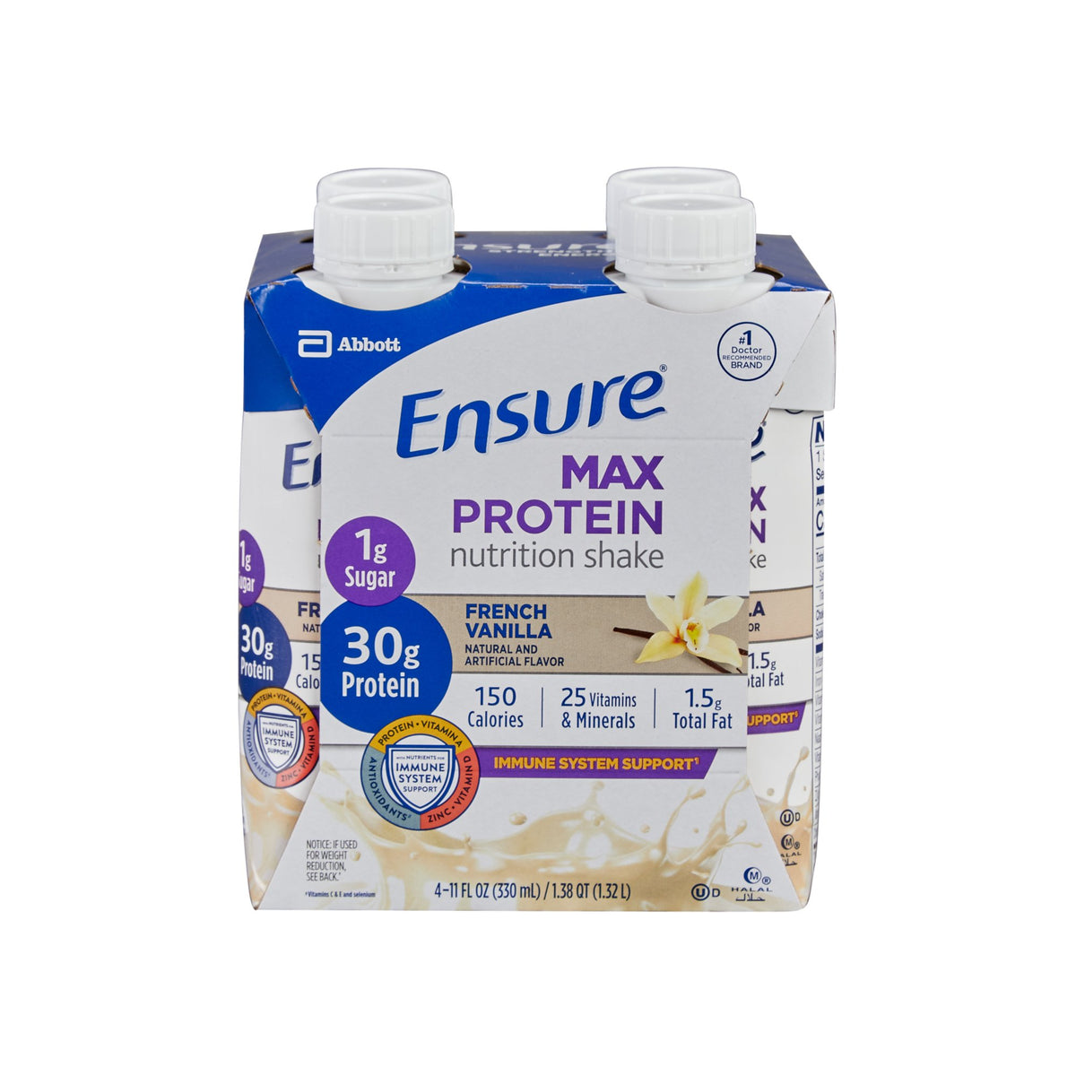 Ensure® Max Protein Nutrition Shake, Vanilla, 11-ounce carton - Nutritionals and Feeding Supplies>Nutritionals>Oral Supple...